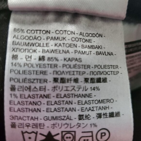 levi's Black Washed Stretch Mid Rise Skinny 5 Pocket Denim Jeans Size 12 - Picture 8 of 9